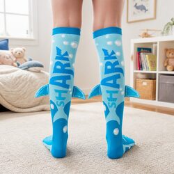 Friendly Shark Socks for Your Little Ones Ages 3-5