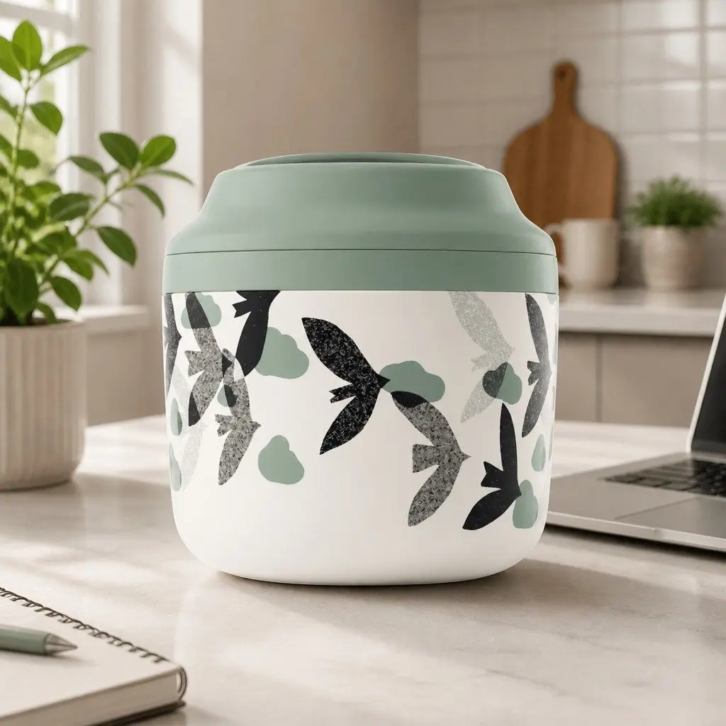 Insulated Lunch Box 550ML Thermos Bento Container Kids Food Storage Graphic