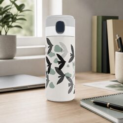 Kids Insulated Water Bottle 360ML Double Wall Sport Cap Safety Button Compact