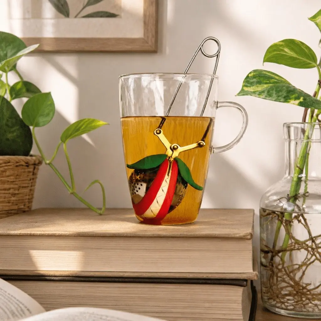 Tea Infuser Silicone Stainless Steel Brewing Strainer Tea Trap Leaf Filter