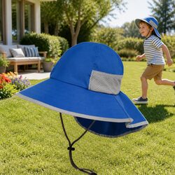 Friendly Kids Play Hat, UPF50+ Sun Protection, Royal, Small