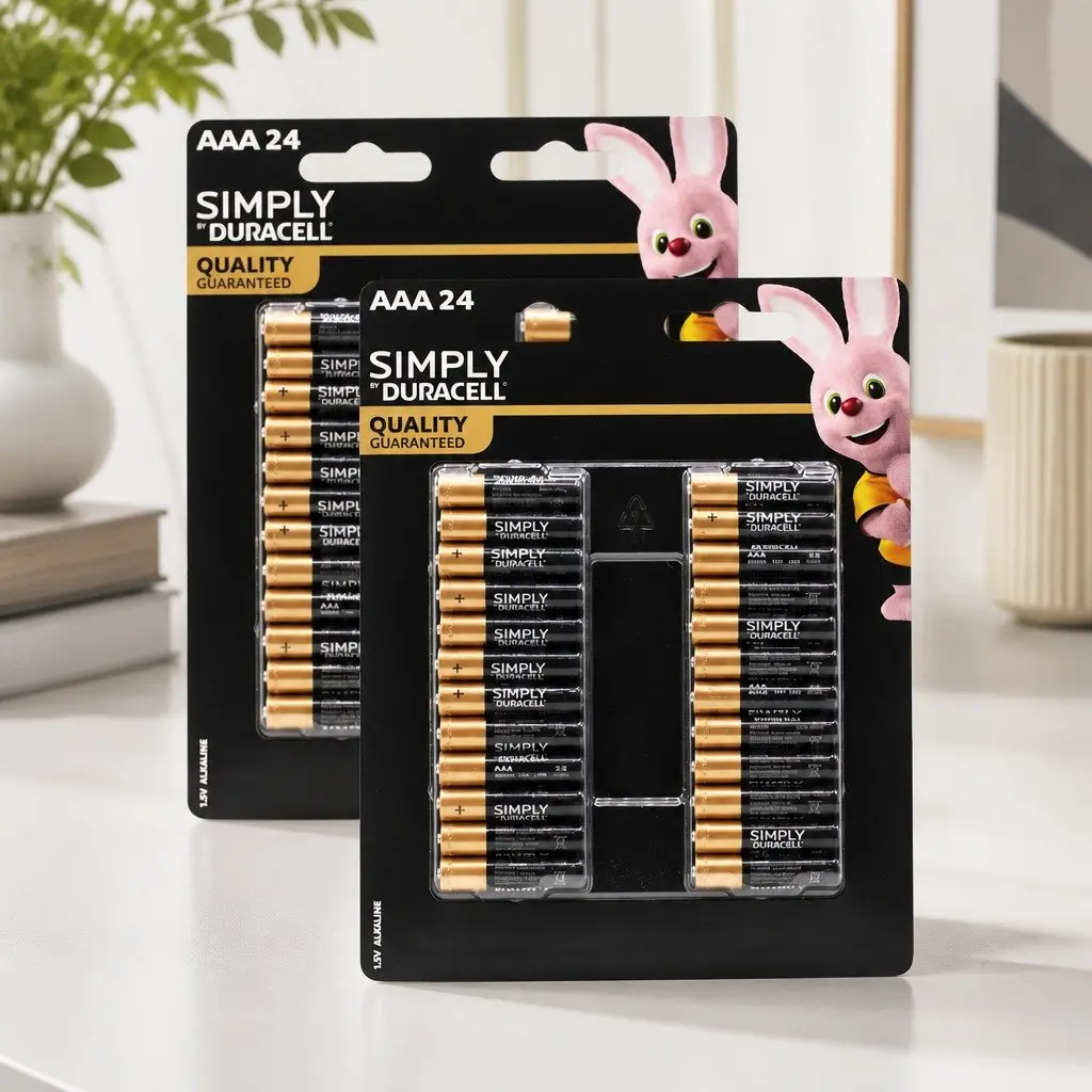 AAA Alkaline Batteries Long Lasting 48 Pack Bulk Supply for Household and Professional Devices