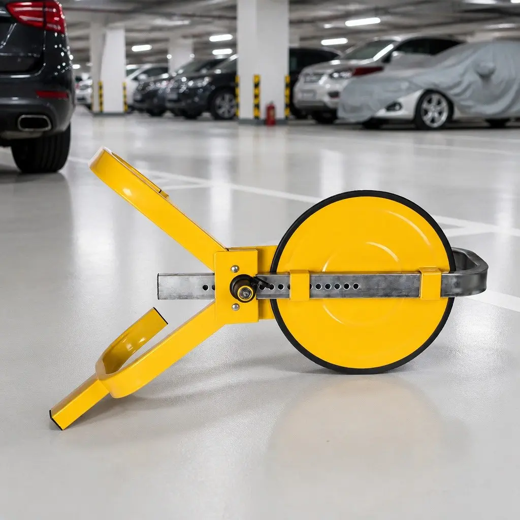Wheel Lock Clamp Anti-Theft Security Device for Vehicles 13 to 15 Inch Yellow
