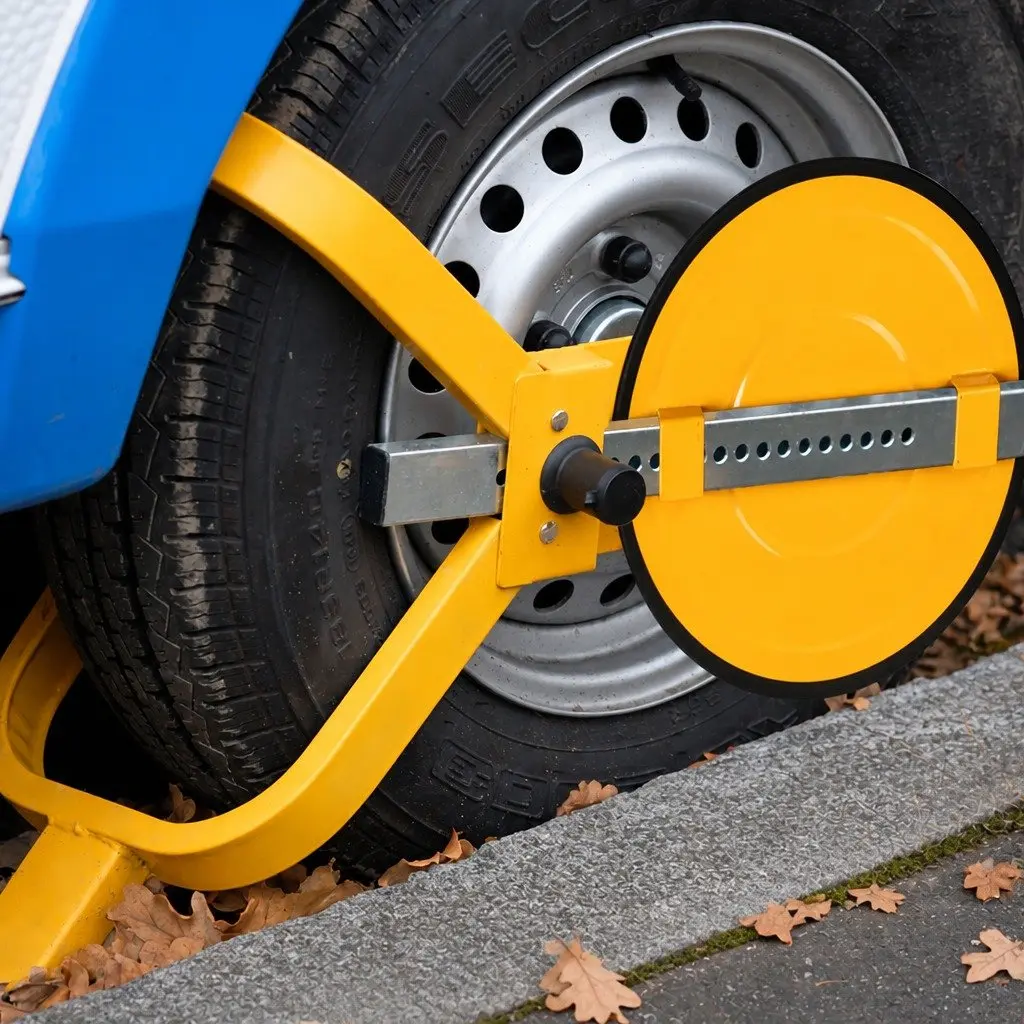 Wheel Lock Clamp Anti-Theft Security Device for Vehicles 13 to 15 Inch Yellow