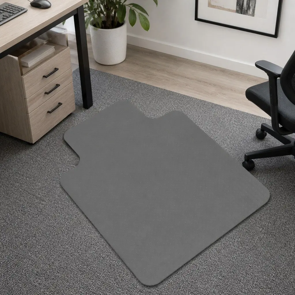 Chair Mat PVC Carpet Protector 120cm x 90cm Clear or Black for Home Office Desk Rolling Caster