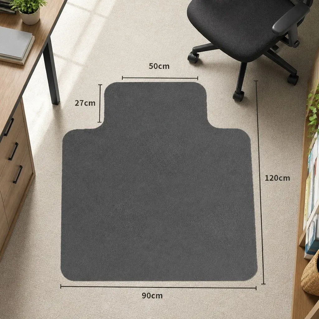 Chair Mat Hard Floor Protector 120x90cm PVC with Grippers for Carpet Office Home