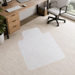 Chair Mat Carpet Hard Floor Protector Clear Black 120x90cm Office Home Use
