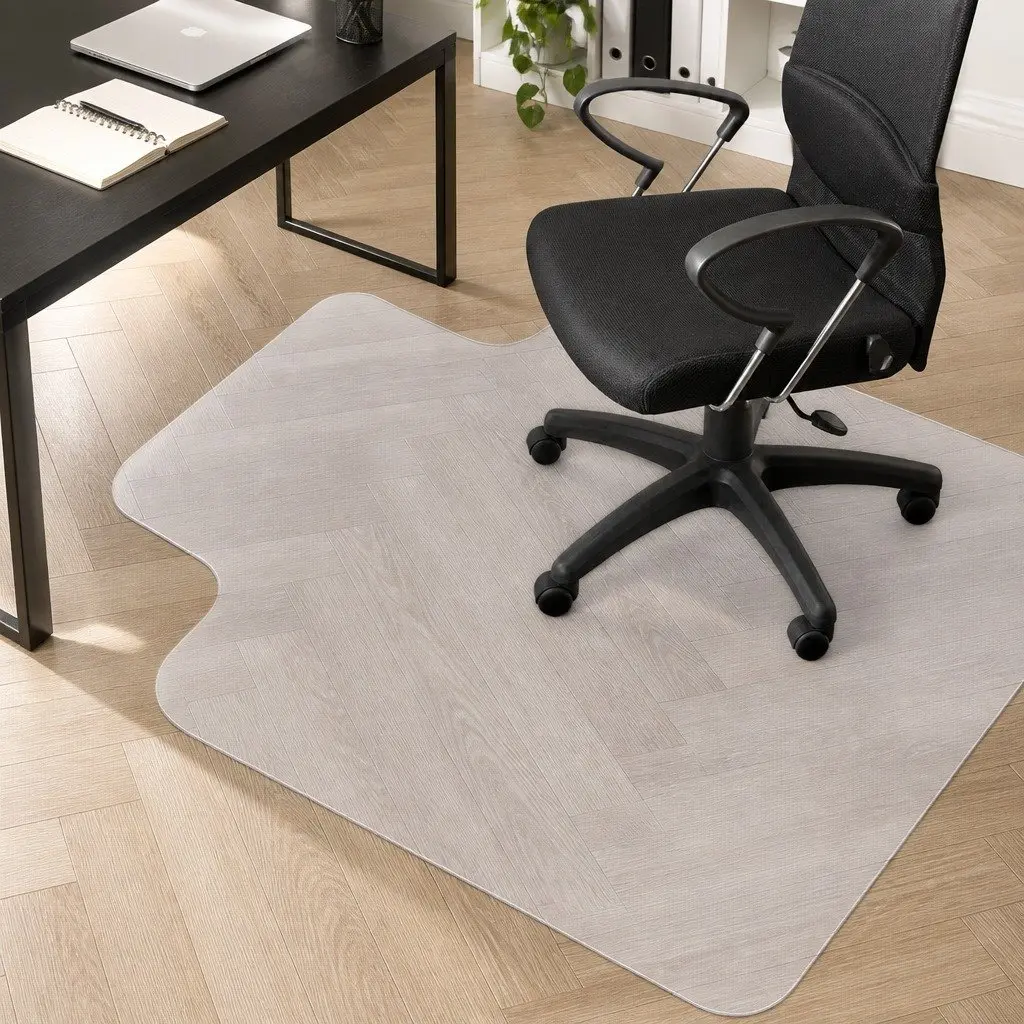 Chair Mat Carpet Protector Clear Black 120x90cm