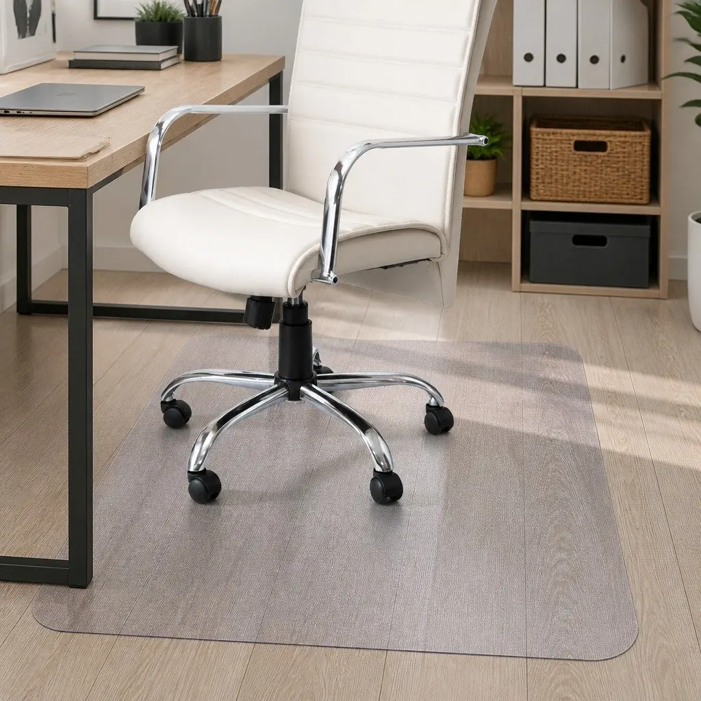 Chair Mat Carpet Protector Clear Black 120x90cm