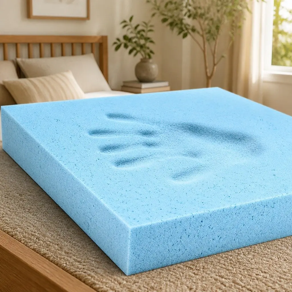 Memory Foam Mattress Topper Cool Gel Infused Double Bed 5cm Thickness Bamboo