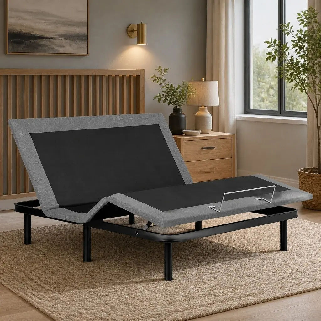 Adjustable Electric Bed Frame King Size Wireless Remote Zero Gravity Head Foot