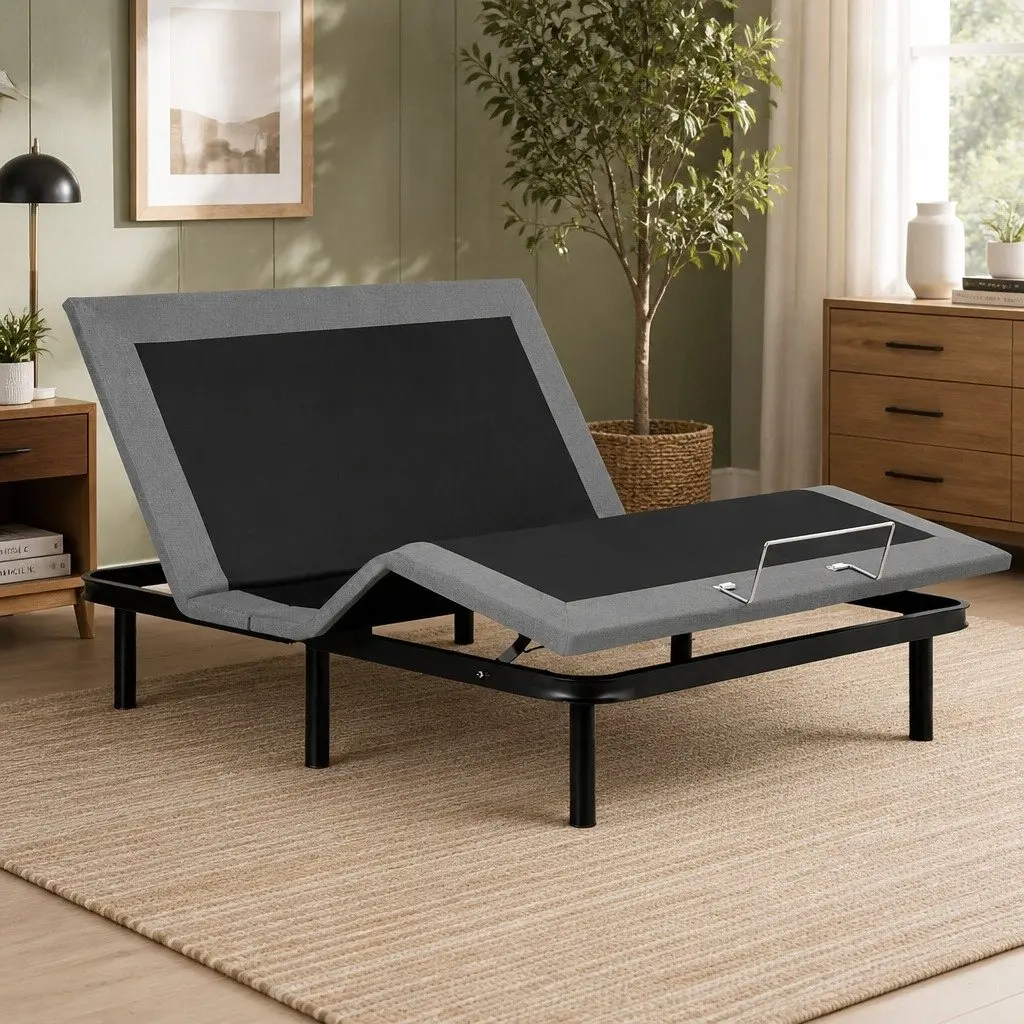 Queen Size Electric Adjustable Bed Frame Zero Gravity Wireless Remote Control