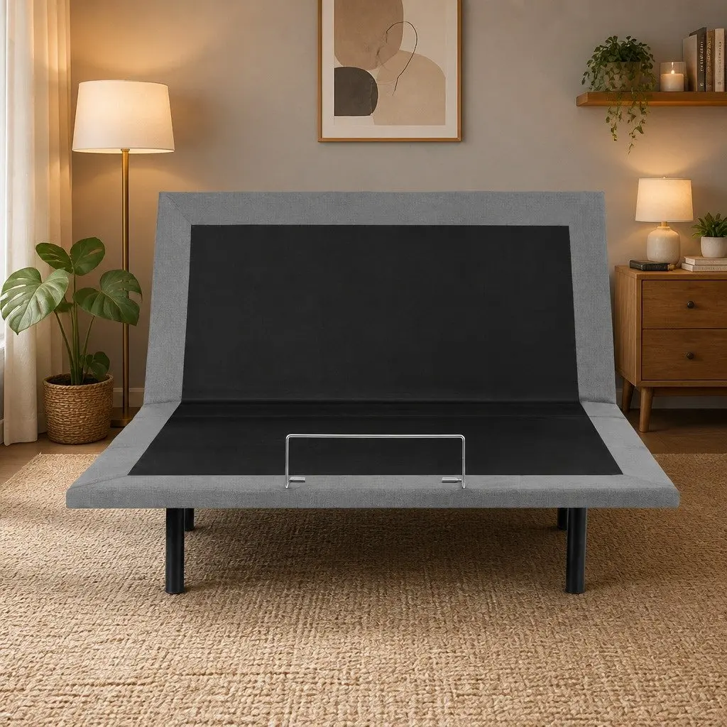 Queen Size Electric Adjustable Bed Frame Zero Gravity Wireless Remote Control