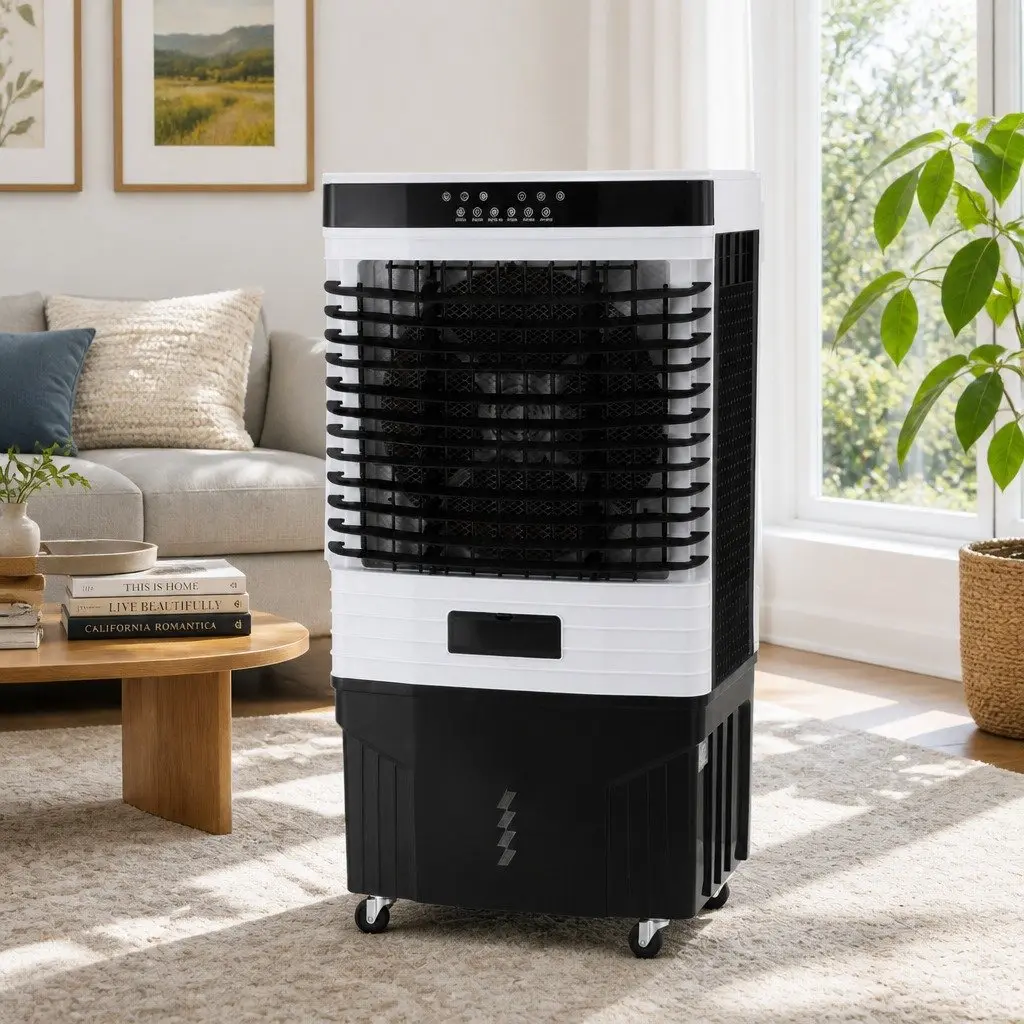 Evaporative Air Cooler 60L Tank Portable Humidifier Purifier with LED Remote Control