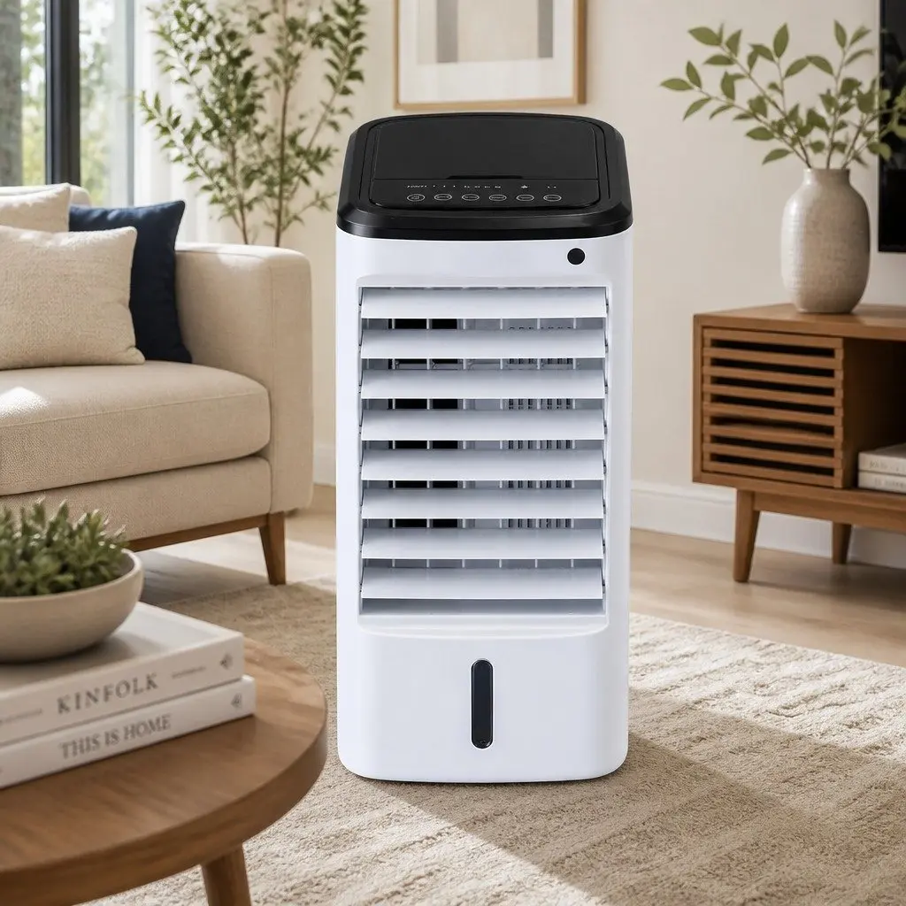 Evaporative Cooler 4L Tank 3-in-1 Humidifier Fan Remote Control White