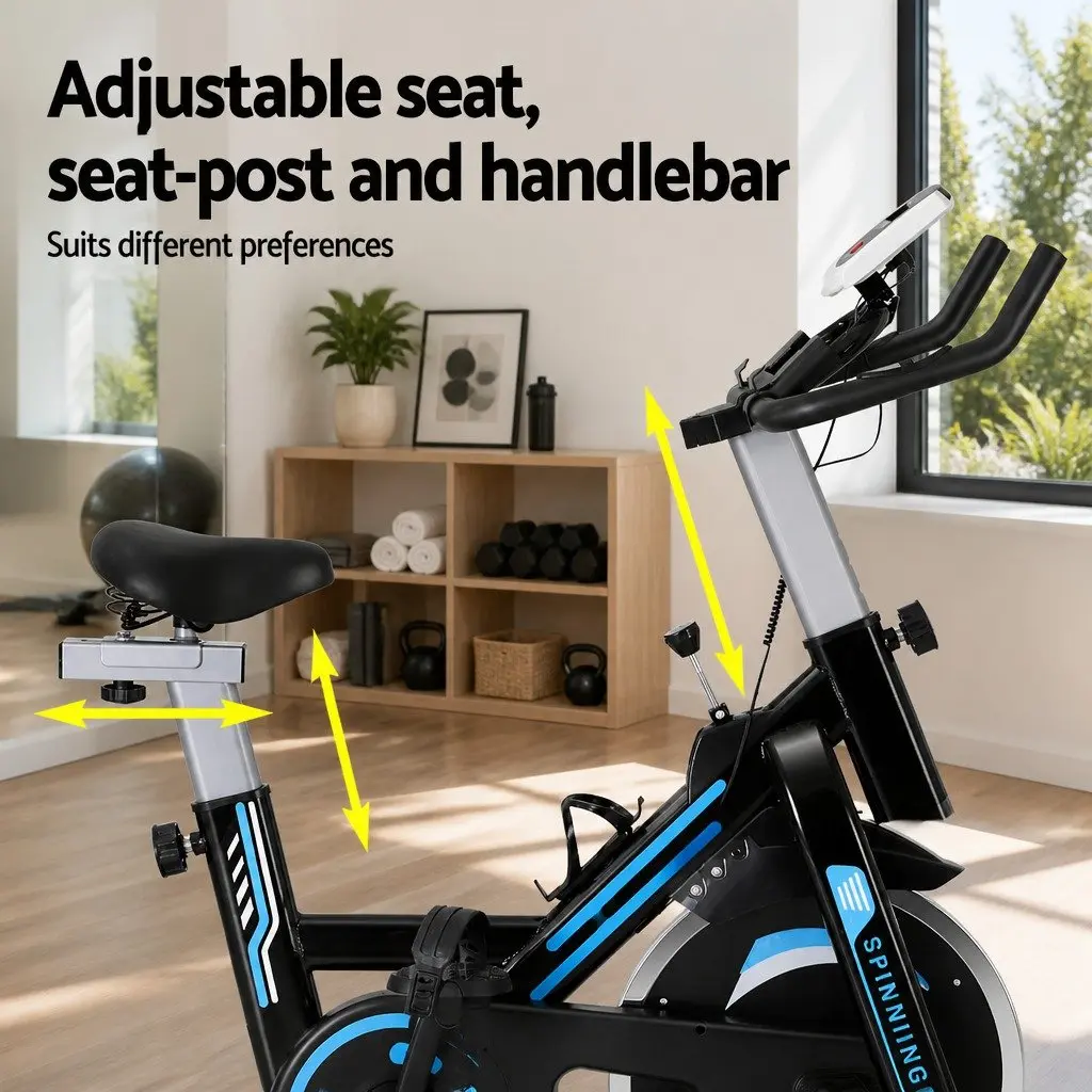 Bike Exercise Bike 13KG Flywheel 150kg Capacity Fitness Home Cardio Indoor