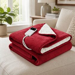 Your New Favorite Burgundy Electric Heated Throw Rug