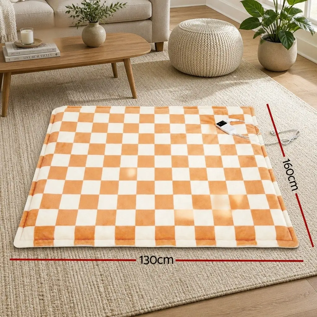 Electric Throw Rug Dual Sided Fleece Flannel Heated Blanket 9 Temperature