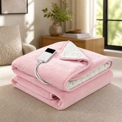 Friendly Electric Heated Throw Blanket with Adjustable Heat