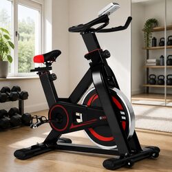 Bike Exercise Bike Flywheel Cycling Home Gym Fitness Indoor Cardio Black