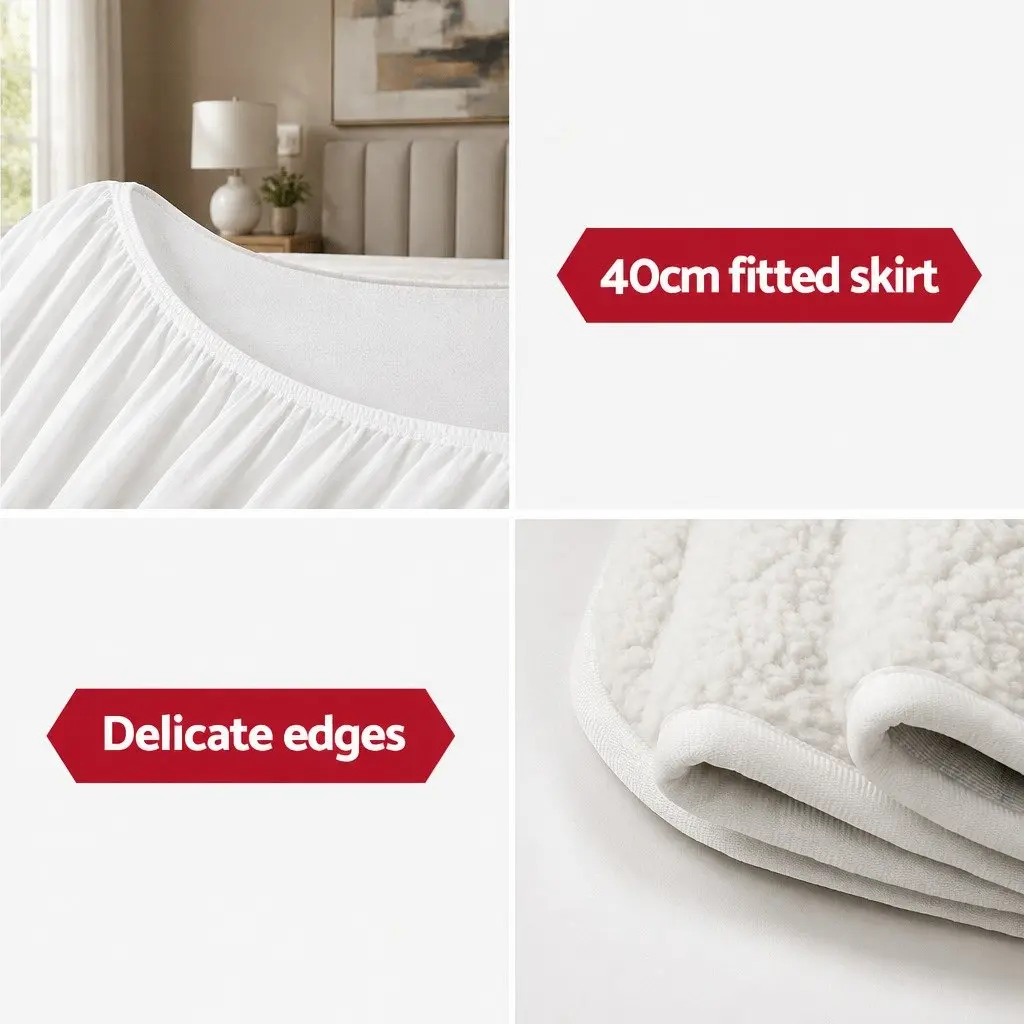 Queen Size Electric Blanket Fully Fitted Fleecy Fabric 9 Temperature Levels