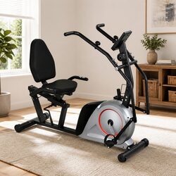 Recumbent Exercise Bike Magnetic Resistance Bluetooth Home Gym Fitness Cycling