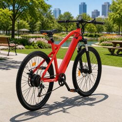 26 Inch Electric Mountain Bike eBike 250W Motor 36V Li-ion Battery Red