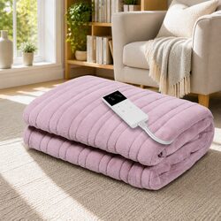 Get Cozy with Our Electric Heated Throw Rug in Pink