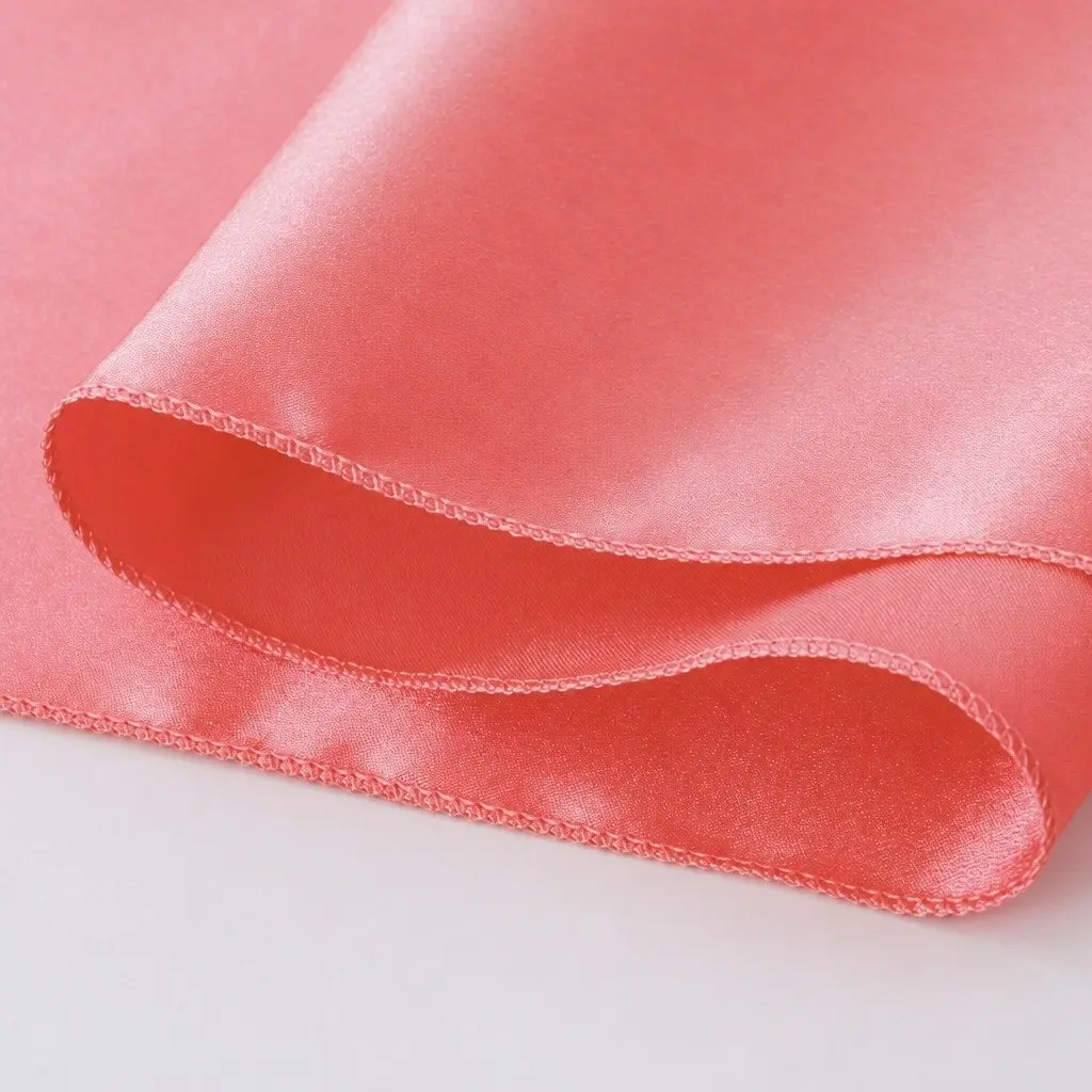 Satin Fabric Chair Sashes Coral 20 Piece