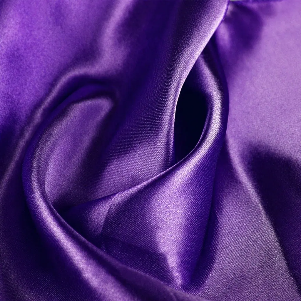 20Pcs Satin Chair Sashes Table Runner Eggplant Wedding Event Party Decoration