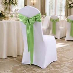 Enhance Your Event with 20 Pcs Grass Green Chair Sashes