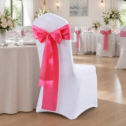 20x Satin Chair Sashes Table Runners Mauve Wedding Event Decoration Styling