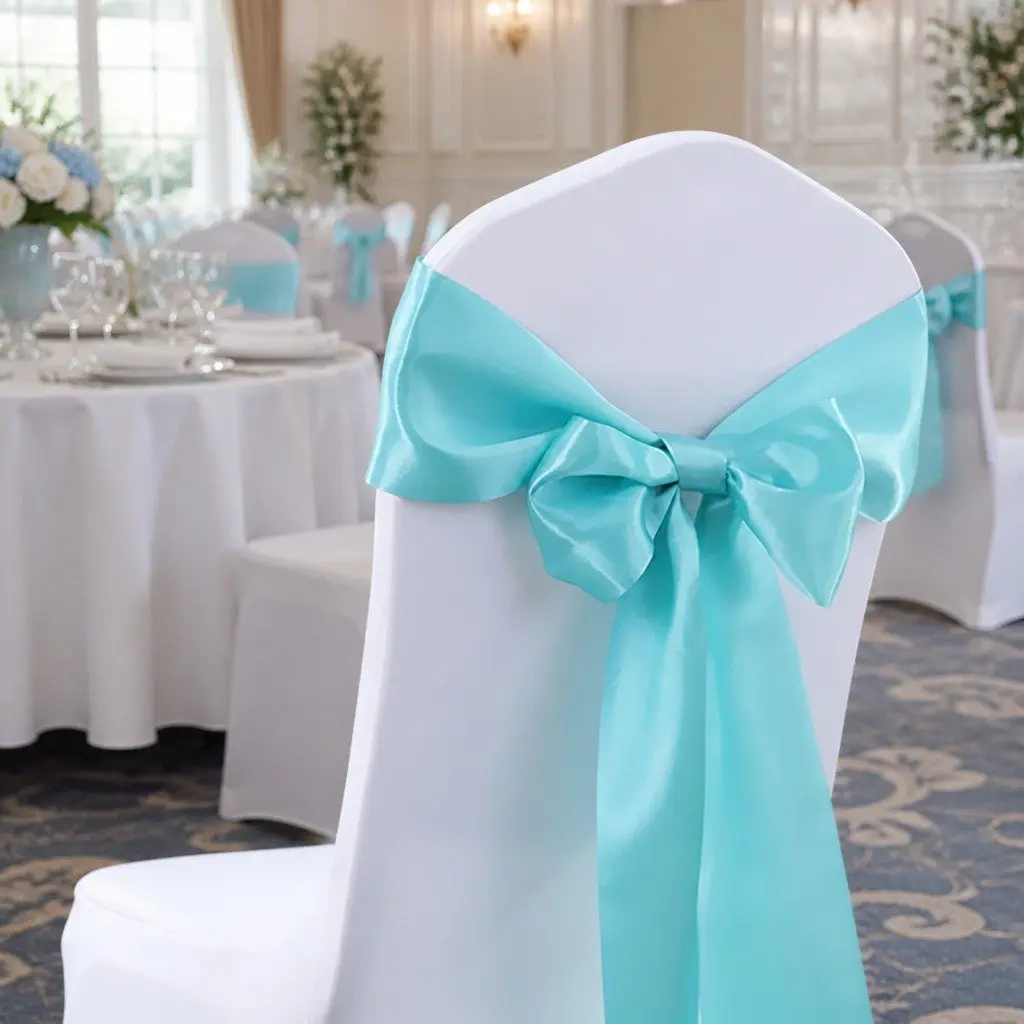 Satin Chair Sashes Stain Resistant 278x18cm 20 Piece