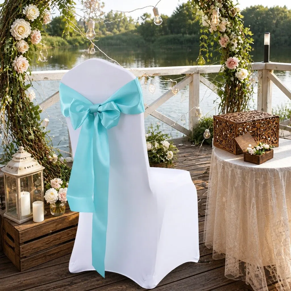 Satin Chair Sashes Stain Resistant 278x18cm 20 Piece