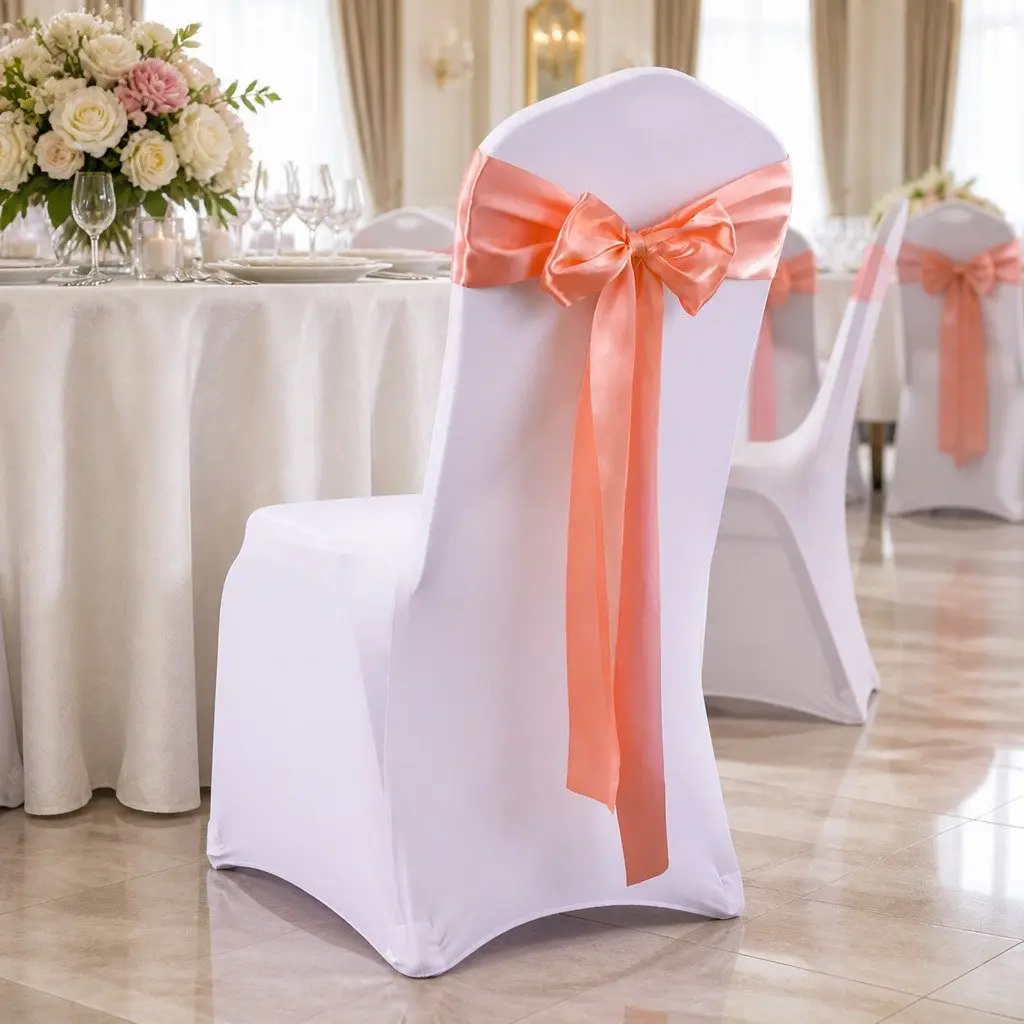 50x Satin Chair Sashes Cloth Cover Wedding Party Banquet Formal Event Decoration