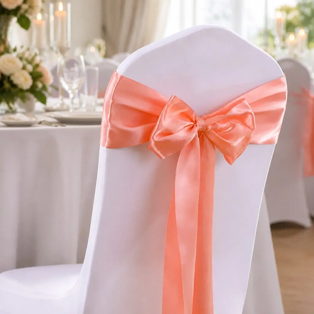 50x Satin Chair Sashes Cloth Cover Wedding Party Banquet Formal Event Decoration