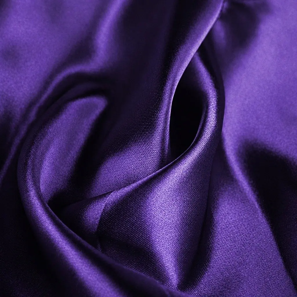 Satin Chair Sashes Table Runners Eggplant Purple 278x18 cm 50 Pcs