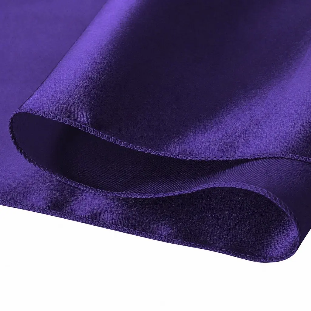 Satin Chair Sashes Table Runners Eggplant Purple 278x18 cm 50 Pcs