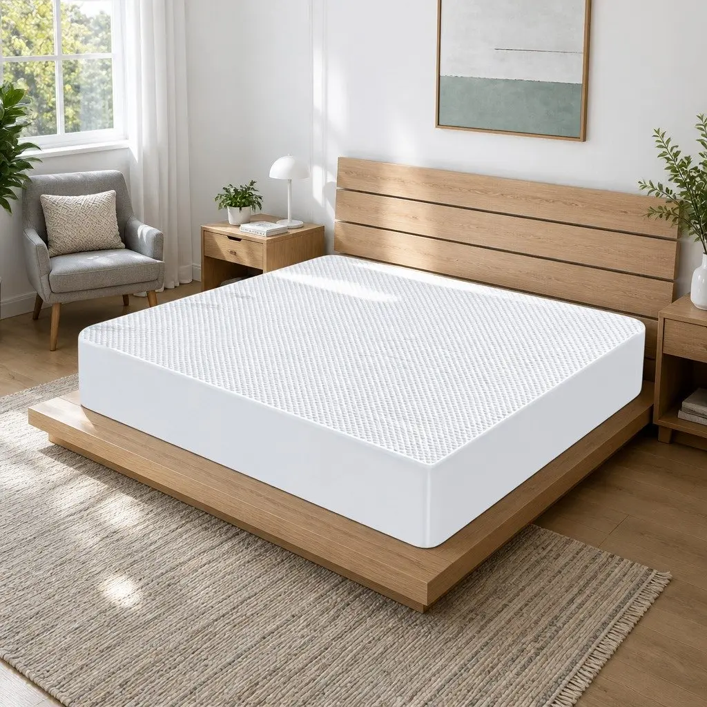 Mattress Protector Topper Double Polyester Waterproof Cooling Fitted Elastic
