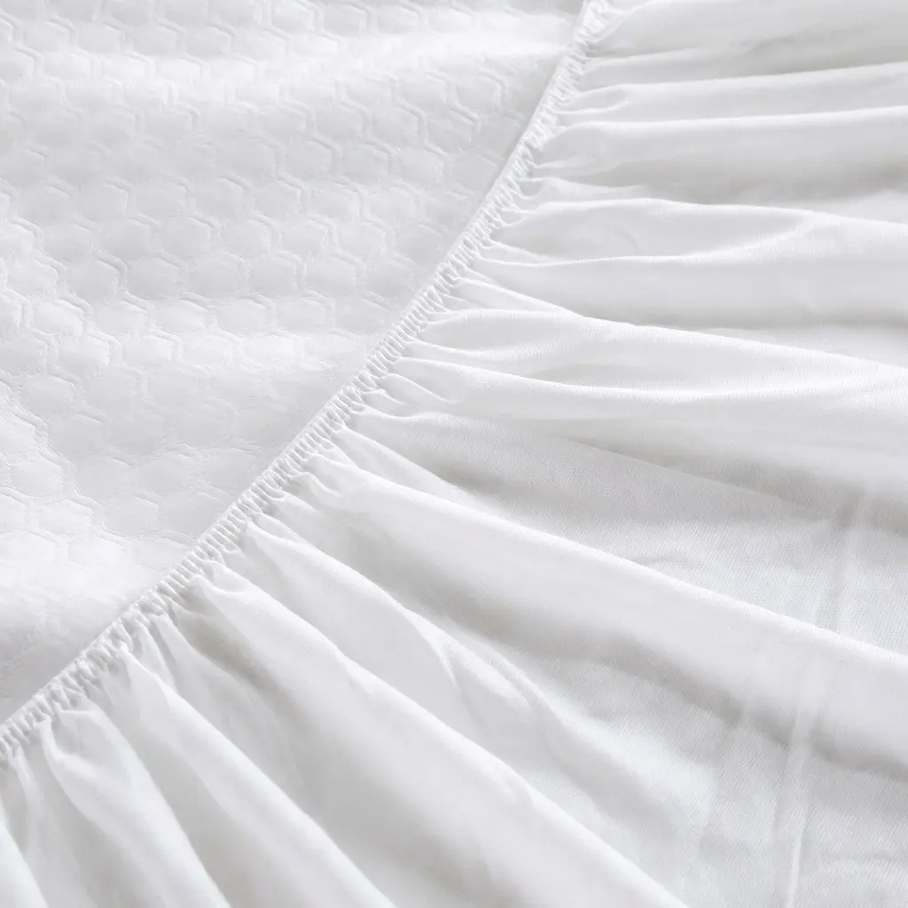 Mattress Protector Topper Double Polyester Waterproof Cooling Fitted Elastic