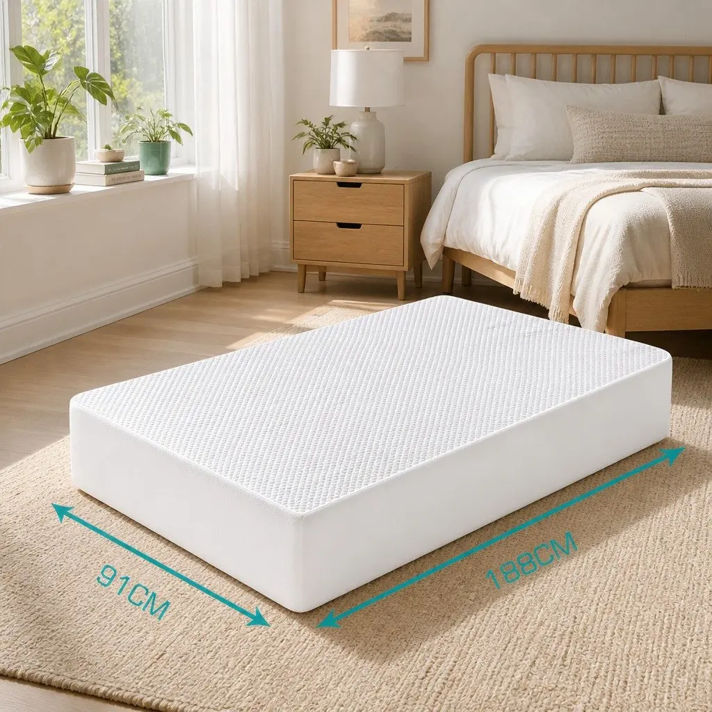 Single Mattress Protector Topper Waterproof Cooling 188cm x 91cm