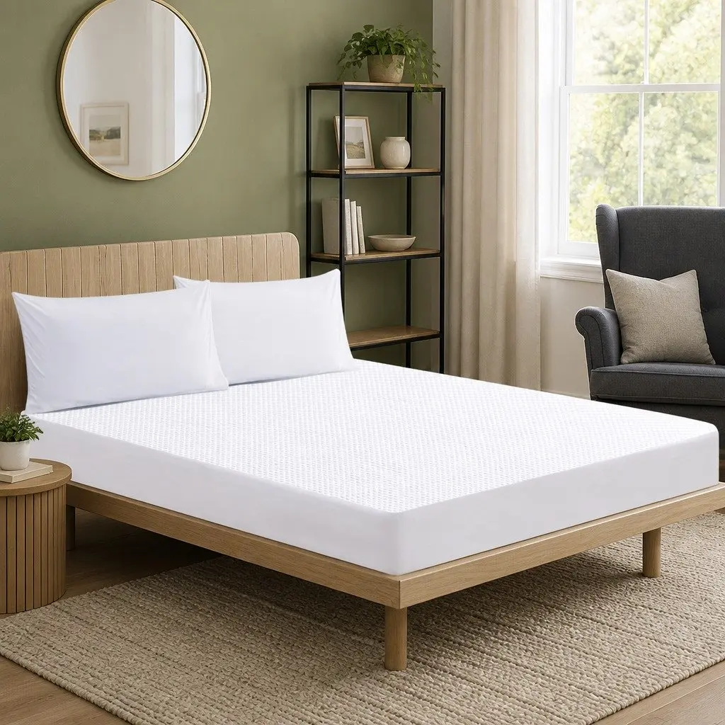 Single Mattress Protector Topper Waterproof Cooling 188cm x 91cm