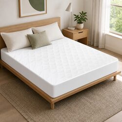 Fitted Waterproof Mattress Protector Double Bed Dust Mite Allergen Prevention