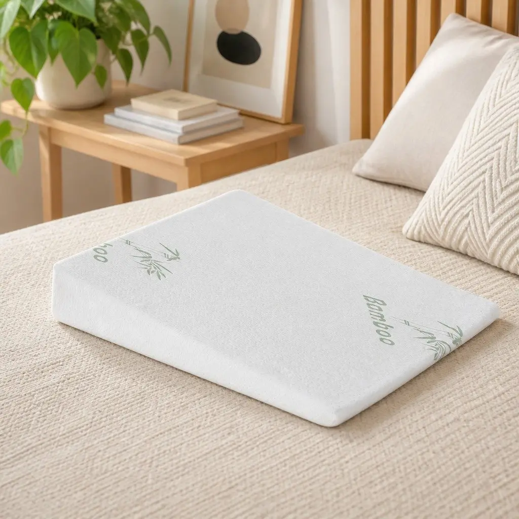 Wedge Pillow Memory Foam Support Back Legs Lounging White 10cm 19cm 25cm 30cm