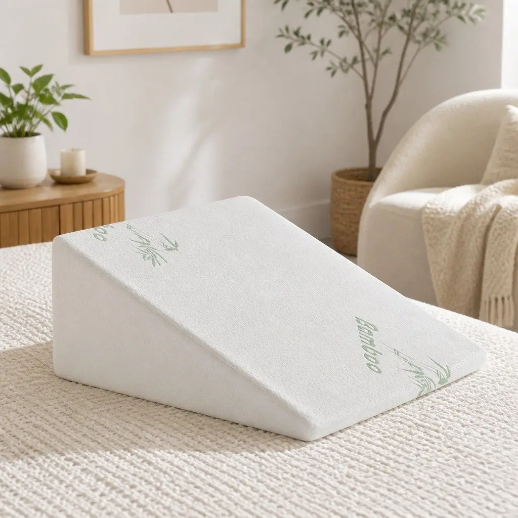 Wedge Pillow Memory Foam Support Multi-purpose Lounging Sleeping White 30cm