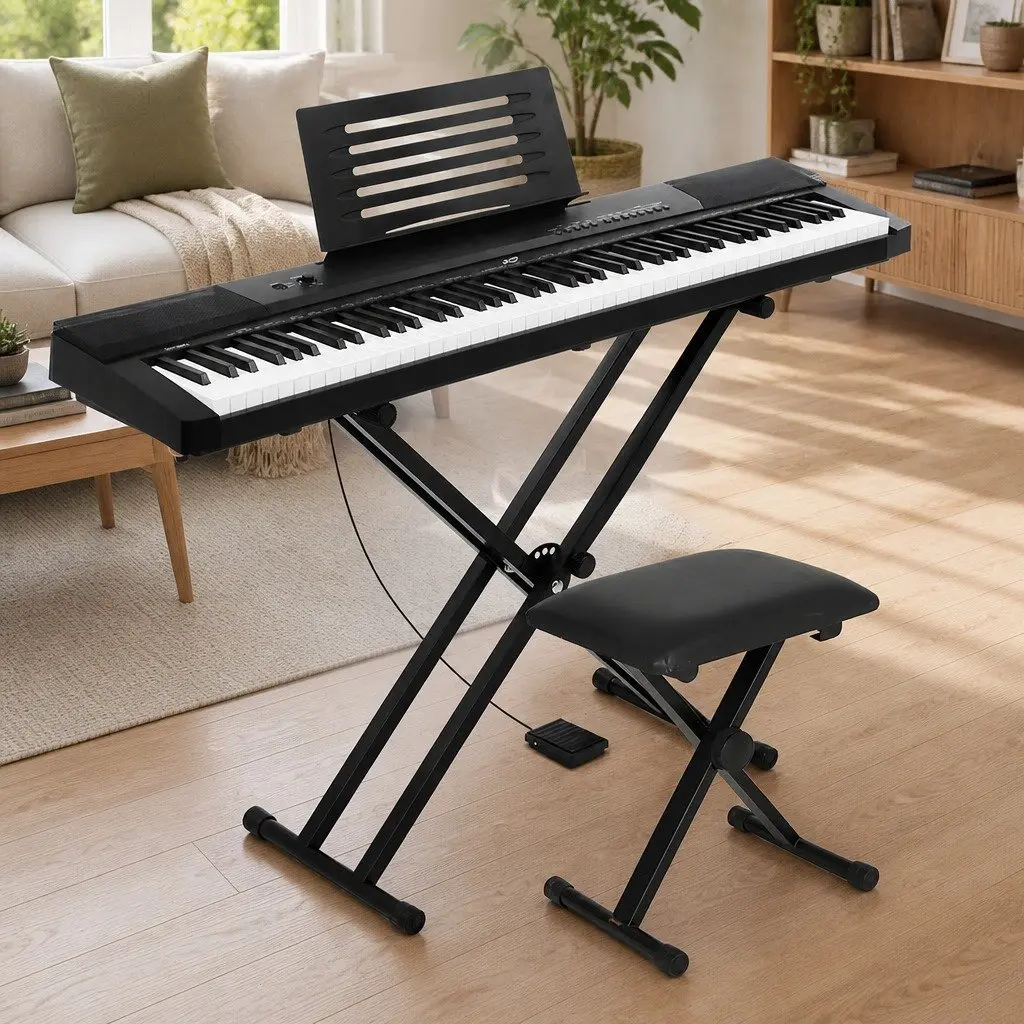 88 Key Electronic Piano Keyboard Portable with Touch Sensitive Keys