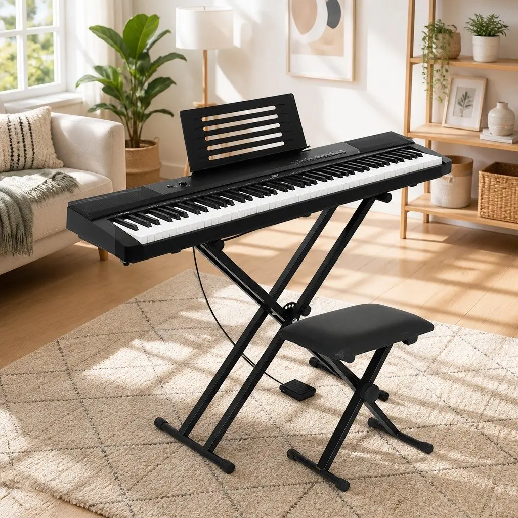 88 Key Electronic Piano Keyboard Portable with Touch Sensitive Keys