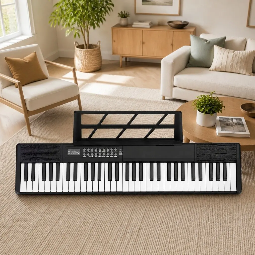 61-Key Foldable Electronic Piano Keyboard Touch-Sensitive Digital Music