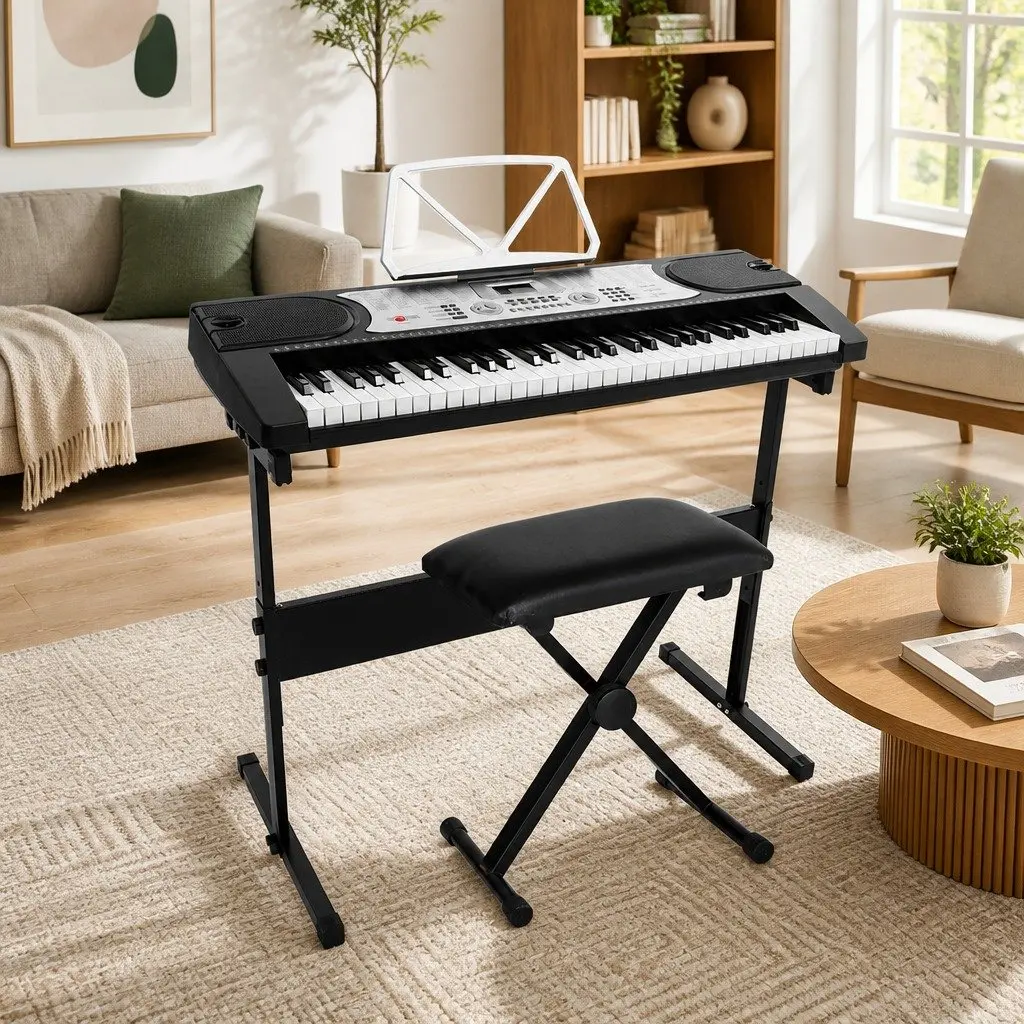 61 Keys Electronic Piano Keyboard Portable Digital Standard with LED Display