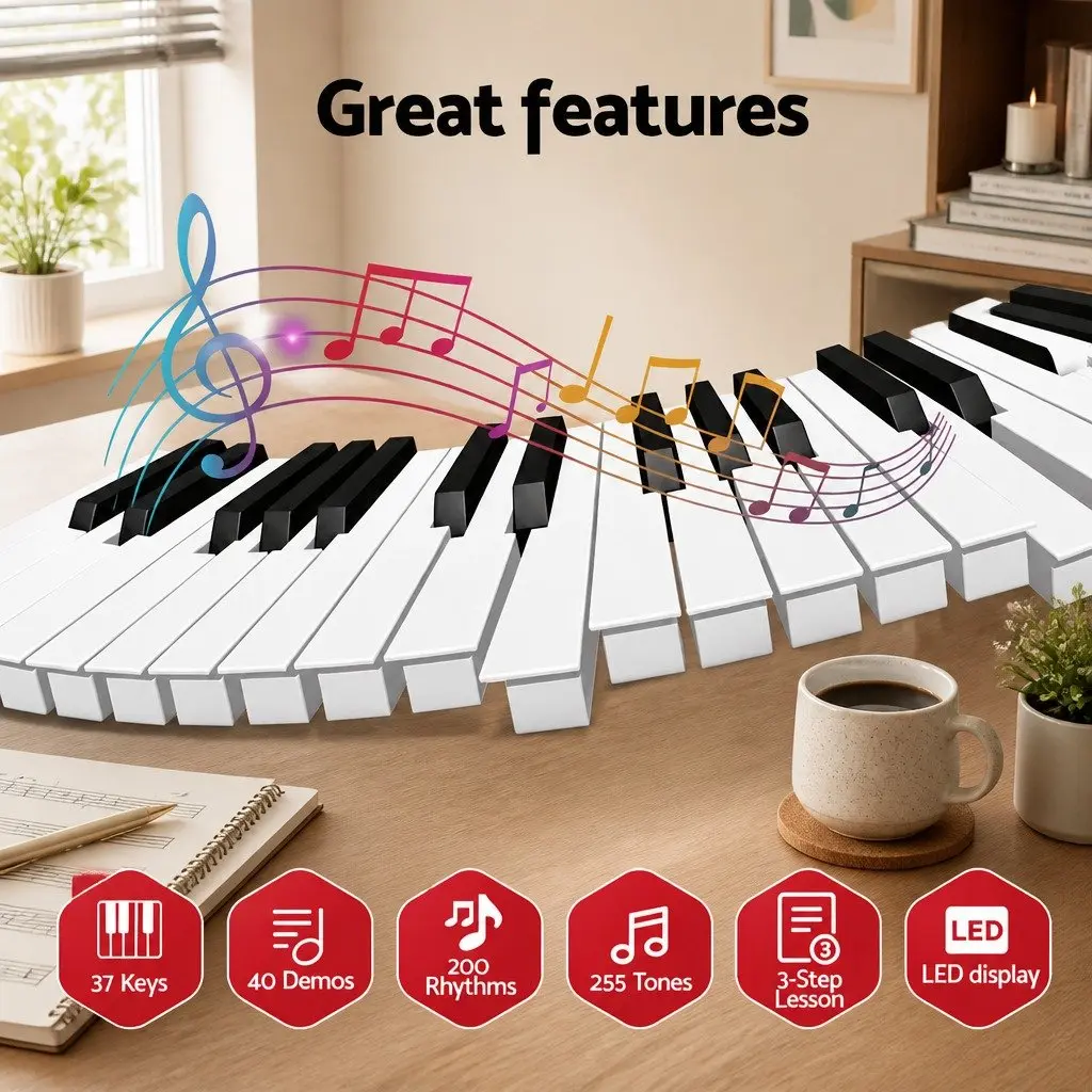 37-Key Digital Piano Keyboard Electric Music Instrument Portable Beginner Touch